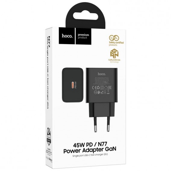 МЗП Hoco N77 Star PD45W (1USB-C) Black МЗП Hoco N77 Star PD45W (1USB-C) Black
