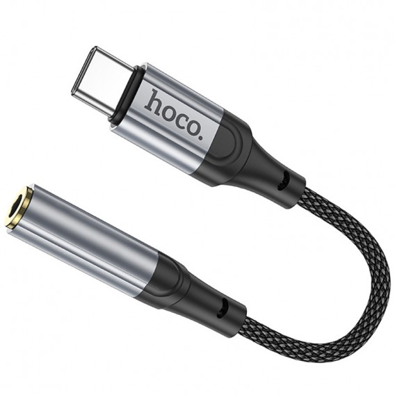 Перехідник Hoco LS36 Fresh Type-C to 3,5 AUX Black Перехідник Hoco LS36 Fresh Type-C to 3,5 AUX Black