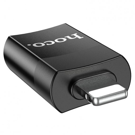Перехідник Hoco UA17 Lightning Male to USB Female USB2.0 Чорний Перехідник Hoco UA17 Lightning Male to USB Female USB2.0 Чорний