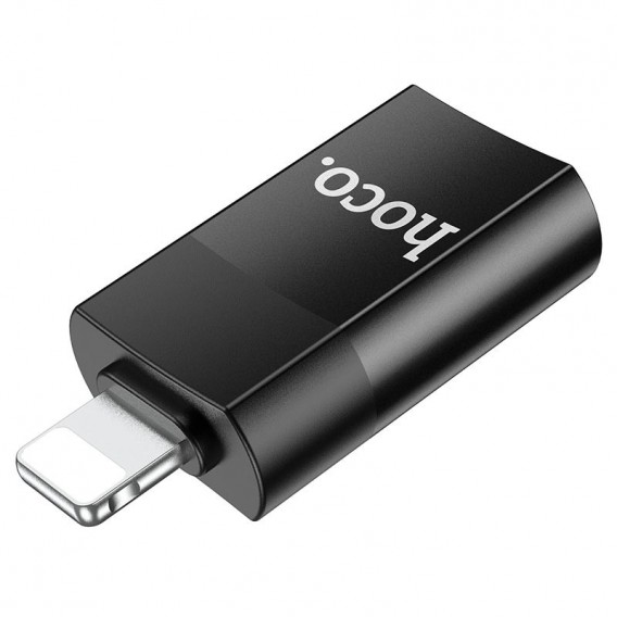 Перехідник Hoco UA17 Lightning Male to USB Female USB2.0 Чорний Перехідник Hoco UA17 Lightning Male to USB Female USB2.0 Чорний