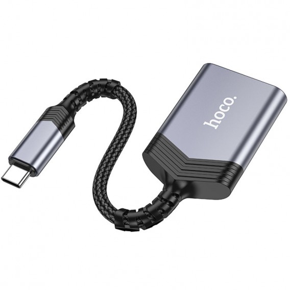 Картридер Hoco UA25 2in1 Type-C Metal gray