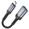 Перехідник Hoco UA24 Type-C male to USB female 3.0 Metal gray