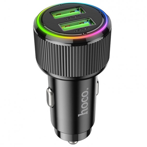 АЗП Hoco NZ14 Guerrero QC3.0 18W total 38W (2USB-A) Black
