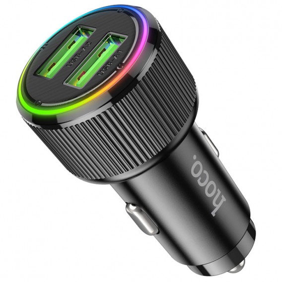 АЗП Hoco NZ14 Guerrero QC3.0 18W total 38W (2USB-A) Black АЗП Hoco NZ14 Guerrero QC3.0 18W total 38W (2USB-A) Black