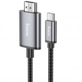 Кабель-перехідник Hoco UA27 USB-C - HDTV, 4K 30 Hz, 2 m, сірий
