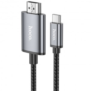 Кабель-перехідник Hoco UA27 USB-C - HDTV, 4K 30 Hz, 2 m, сірий