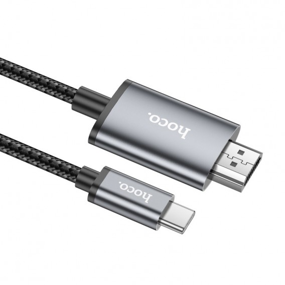 Перехідник Hoco UA27 HD Type-C to HDMI (2m) Metal gray Перехідник Hoco UA27 HD Type-C to HDMI (2m) Metal gray