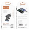 Перехідник Hoco UA17 2in1 Lightning Male/Type-C Male to USB female Black