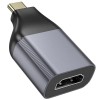 Перехідник Hoco UA33 Type-C to HDTV Metal grey