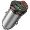 АЗП Hoco NZ16A Rigorous 43W (1USB-A/1C) Metal grey