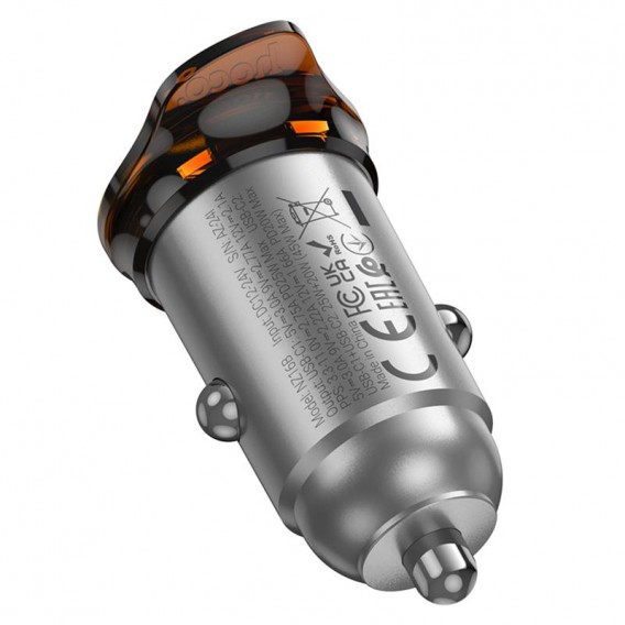 АЗП Hoco NZ16B Rigorous PD45W (2USB-C) Metal grey АЗП Hoco NZ16B Rigorous PD45W (2USB-C) Metal grey