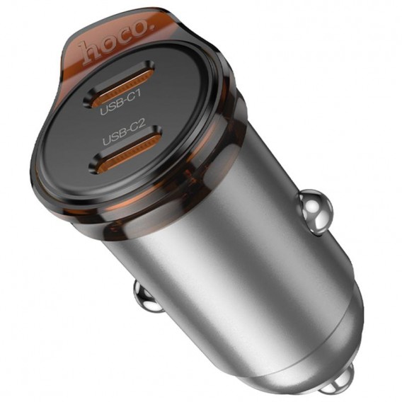 АЗП Hoco NZ16B Rigorous PD45W (2USB-C) Metal grey АЗП Hoco NZ16B Rigorous PD45W (2USB-C) Metal grey