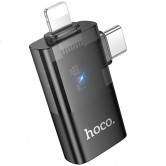 Адаптер Hoco UA36E 2-в-1 Lightning / USB-C - USB-A, OTG, черный Адаптер Hoco UA36E 2-в-1 Lightning / USB-C - USB-A, OTG, черный