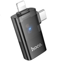 Адаптер Hoco UA36E 2-в-1 Lightning / USB-C - USB-A, OTG, чорний