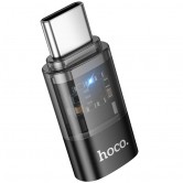 Адаптер Hoco UA36D USB-C (штекер) - Lightning (гніздо), 3 A, чорний Адаптер Hoco UA36D USB-C (штекер) - Lightning (гніздо), 3 A, чорний