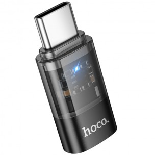 Адаптер Hoco UA36D USB-C (штекер) - Lightning (гніздо), 3 A, чорний Адаптер Hoco UA36D USB-C (штекер) - Lightning (гніздо), 3 A, чорний