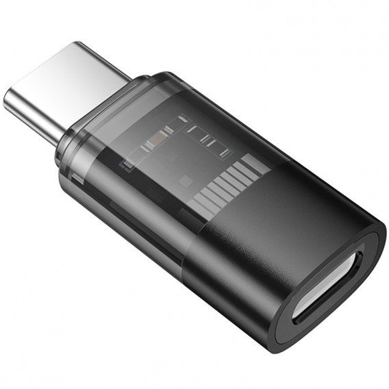 Перехідник Hoco UA36D Type-C male to Lightning female Black Перехідник Hoco UA36D Type-C male to Lightning female Black