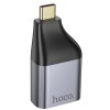 Перехідник Hoco UA35 Type-C to RJ45 100 Mbs Metal grey