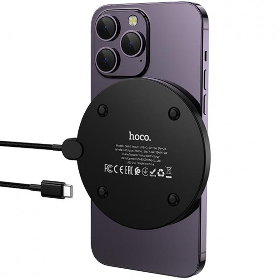 БЗП Hoco CW62 Peak with digital display and cable 15W Black БЗП Hoco CW62 Peak with digital display and cable 15W Black