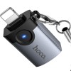 Перехідник Hoco UA46 Lightning Male to USB Female USB2.0 Metal gray