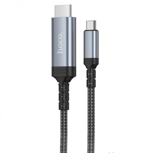 Кабель-перехідник Hoco UA43 USB-C - HDTV, 4K 30 Hz, 1.8 m, сірий