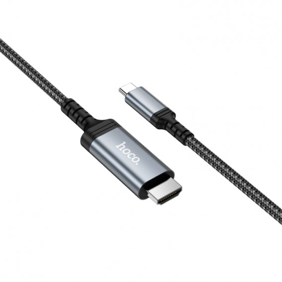 Перехідник Hoco UA43 Type-C to HDTV HD (1.8m) Metal gray Перехідник Hoco UA43 Type-C to HDTV HD (1.8m) Metal gray