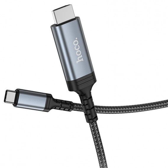 Перехідник Hoco UA43 Type-C to HDTV HD (1.8m) Metal gray Перехідник Hoco UA43 Type-C to HDTV HD (1.8m) Metal gray