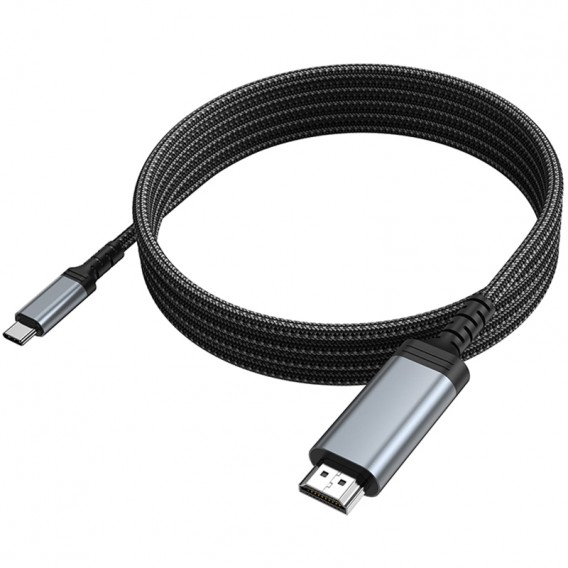Перехідник Hoco UA43 Type-C to HDTV HD (1.8m) Metal gray Перехідник Hoco UA43 Type-C to HDTV HD (1.8m) Metal gray