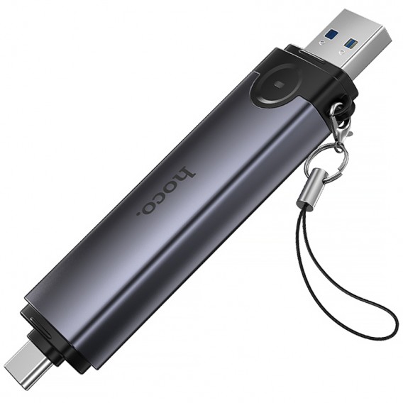 Картридер Hoco HB56 Victory 5in1 Type-C/USB2.0 to SD/TF3.0 + USB 2.0 Metal gray Картридер Hoco HB56 Victory 5in1 Type-C/USB2.0 to SD/TF3.0 + USB 2.0 Metal gray