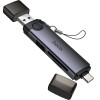 Картридер Hoco HB56 Victory 5in1 Type-C/USB2.0 to SD/TF3.0 + USB 2.0 Metal gray