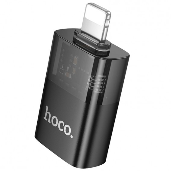 Перехідник Hoco UA36 Lightning male to USB female Black Перехідник Hoco UA36 Lightning male to USB female Black