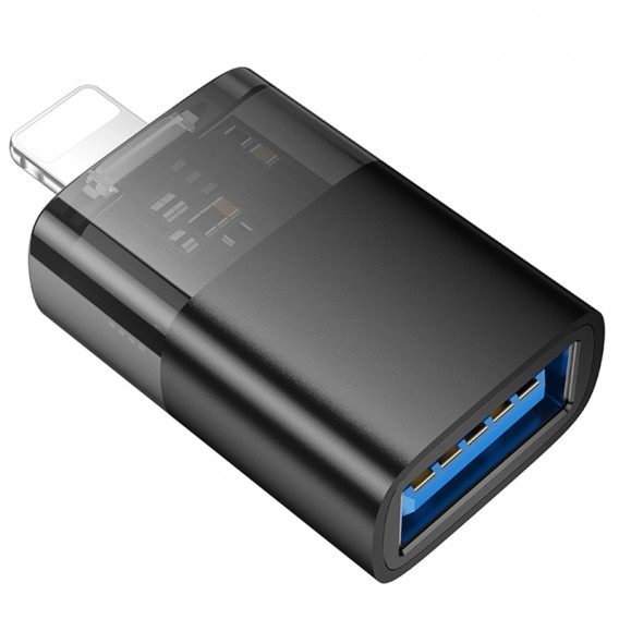 Перехідник Hoco UA36 Lightning male to USB female Black Перехідник Hoco UA36 Lightning male to USB female Black