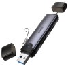 Картридер Hoco HB56A Victory 5in1 Lightning/USB2.0 to SD/TF3.0 + USB 2.0 Metal gray