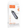 Картридер Hoco HB56A Victory 5in1 Lightning/USB2.0 to SD/TF3.0 + USB 2.0 Metal gray