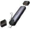 Картридер Hoco HB56B Victory 5in1 Type-C/Lightning to SD/TF3.0 + USB 2.0 Metal gray