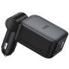 АЗП Hoco Z67A Triunfar PD45W+QC3.0 total 60W with retractable cables (1USB-A/2C/1L) Metal gray