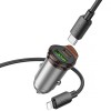 АЗП Hoco NZ16A Rigorous 43W (1USB-A/1C) + кабель Type-C to Lightning Metal grey