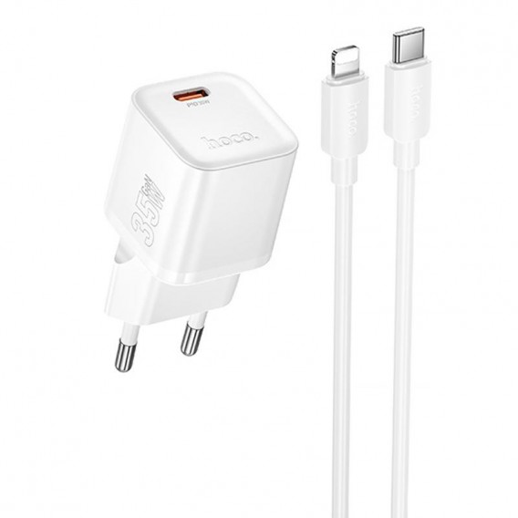 МЗП Hoco N66 Ingenious PD35W (1USB-C) + кабель Type-C to Lightning White