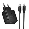 МЗП Hoco N77 Star PD45W (1USB-C) + кабель Type-C to Type-C Black