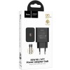 МЗП Hoco N77 Star PD45W (1USB-C) + кабель Type-C to Type-C Black