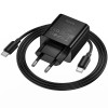 МЗП Hoco N77 Star PD45W (1USB-C) + кабель Type-C to Type-C Black