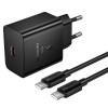 МЗП Hoco N77 Star PD45W (1USB-C) + кабель Type-C to Type-C Black
