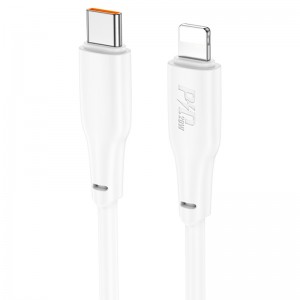 Кабель Hoco X93 Force USB-C – Lightning, 2 m, PD 20 W, білий