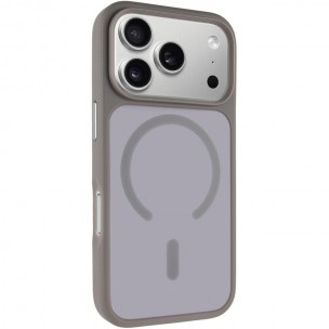 Чохол-накладка для iPhone 17 Pro Max Epik Metal Buttons з MagSafe, TPU + полікарбонат, сірий