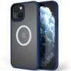 TPU+PC чохол Metal Buttons with Magnetic Fit для Apple iPhone 13 / 14 (6.1") Синій / Navy Blue