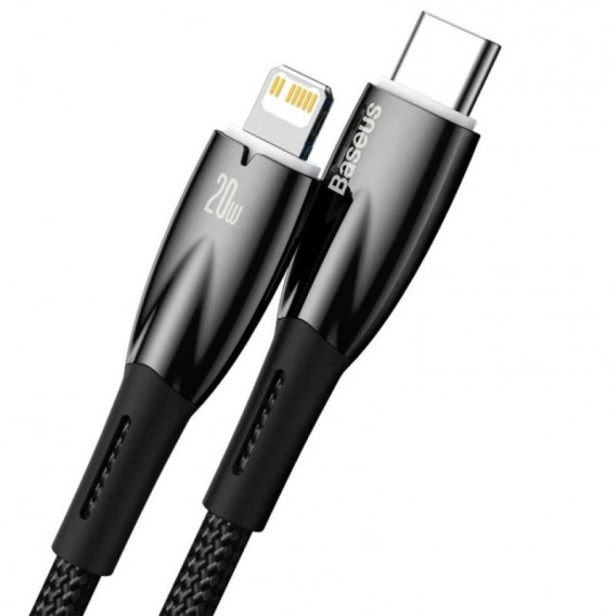 Дата кабель Baseus Glimmer Series Fast Charging Data Cable Type-C to Lightning 20W 1m (CADH000001) Black - зображення 1 Дата кабель Baseus Glimmer Series Fast Charging Data Cable Type-C to Lightning 20W 1m (CADH000001) Black - зображення 1