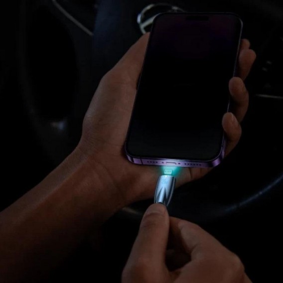 Дата кабель Baseus Glimmer Series Fast Charging Data Cable Type-C to Lightning 20W 1m (CADH000001) Black - зображення 6 Дата кабель Baseus Glimmer Series Fast Charging Data Cable Type-C to Lightning 20W 1m (CADH000001) Black - зображення 6