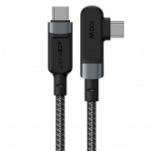Кабель Acefast C5-03 USB-C - USB-C 100 Вт, кутовий, 2 м, чорний Кабель Acefast C5-03 USB-C - USB-C 100 Вт, кутовий, 2 м, чорний