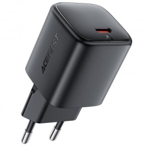 Мережевий зарядний пристрій Acefast A119 GaN 45 Вт, USB-C, чорний