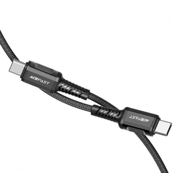 Дата кабель Acefast C1-03 Type-C to Type-C 60W (1.2m) Black - зображення 1 